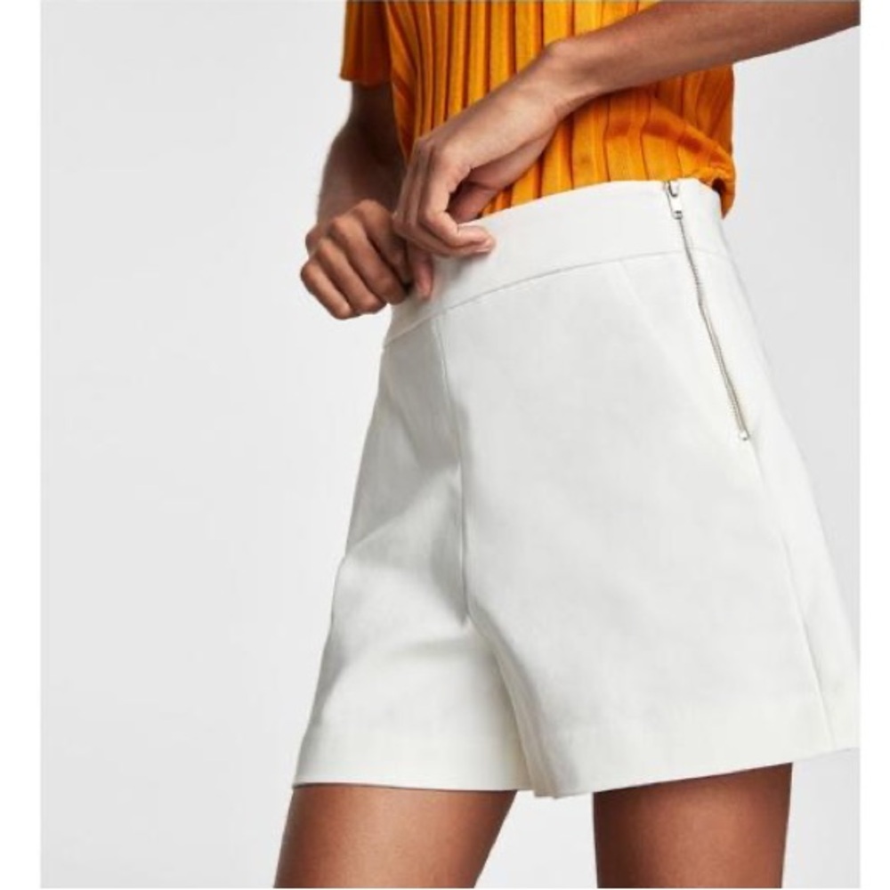 Zara side zip shorts